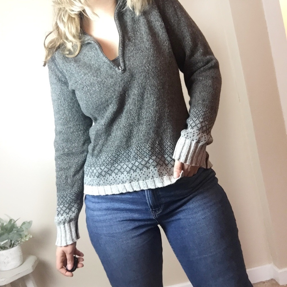 [Woolrich] Long Sleeve Quarter Zip Sweater